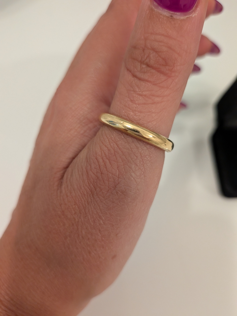 Classic 18k Polished Gold Ring - Men's Simple Band
